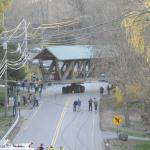 At 6pm, 3/30/2012, the bridge moves out onto Route 316